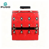 PUGO HS11F-600-48 600A 4P Double Throw Changeover Copper Knife Switch 690V with Red Cover