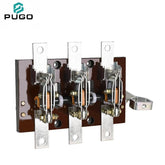 PUGO HD12-1000-31 1000A 3P Open Type Copper Knife Switch Disconnector 400V Side Operation China Zhejiang
