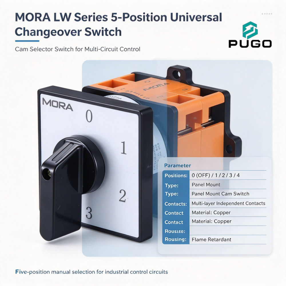 MORA LW-K series universal transfer switch 75A-2P (0-1-2-3-4 five gears)