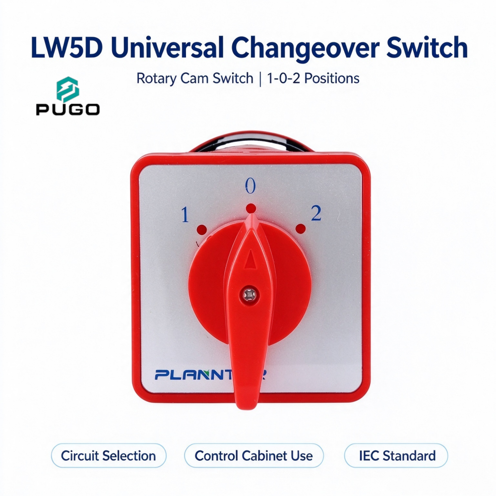 PUGO Universal transfer switch-LW5-40A-2P-1-0-2 in red and black