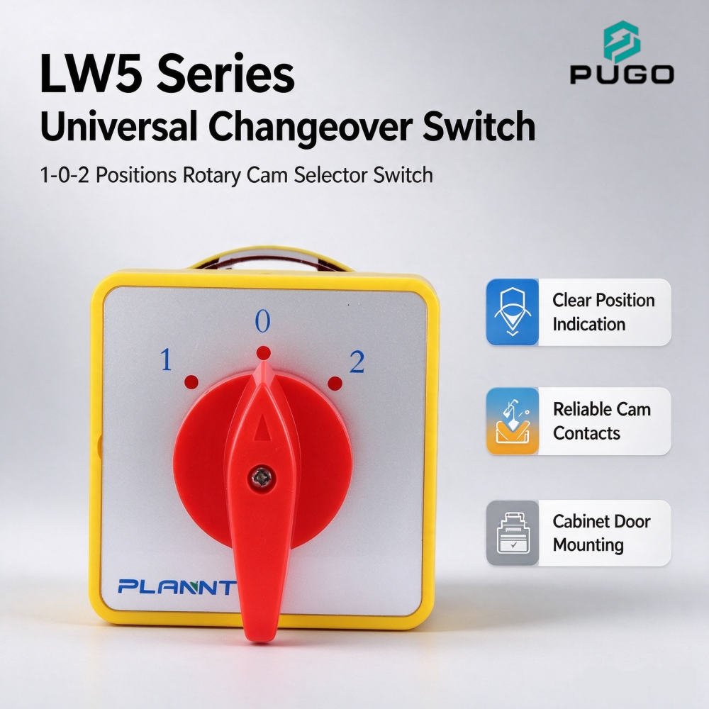PUGO Universal transfer switch-LW5-16-40A-2P-1-0-2
