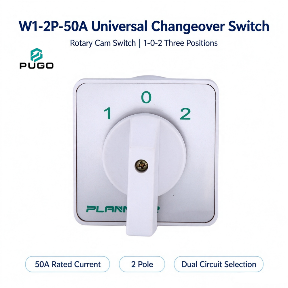 PUGO Universal transfer switch-W1-2P-50A-1-0-2
