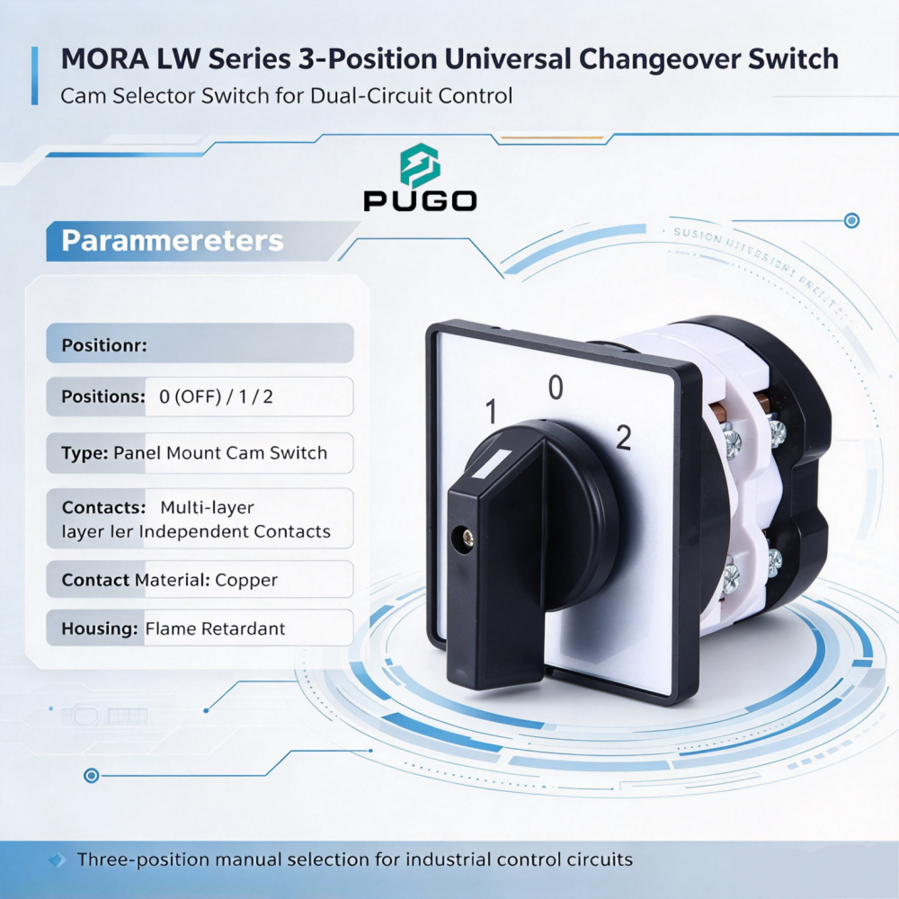 PUGO Universal transfer switch E9-32A-2P (0-1-2 third gear)