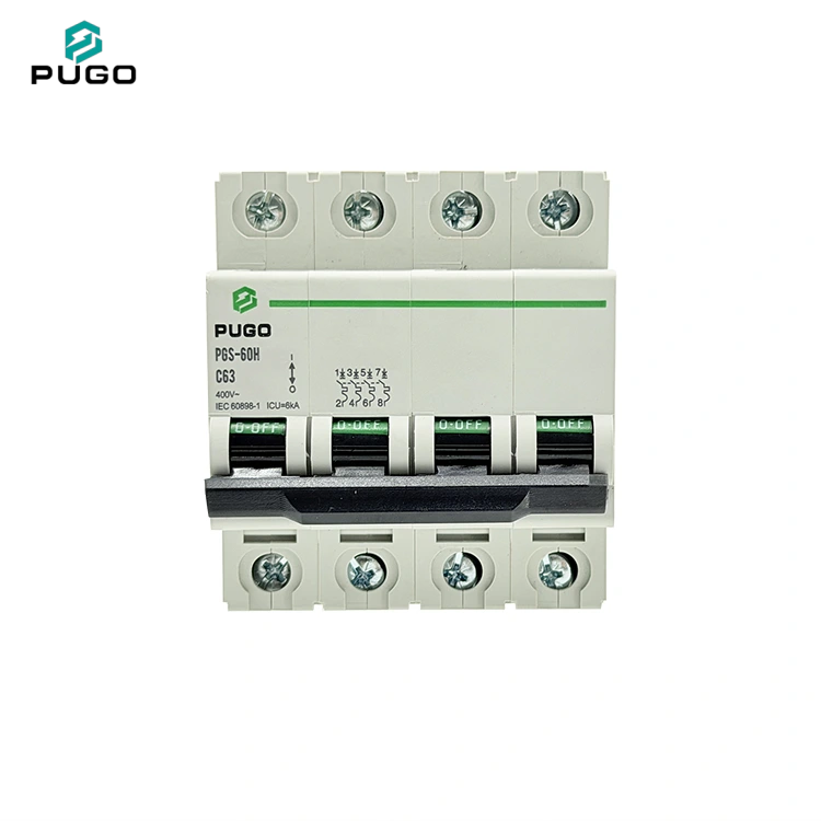 PUGO PGS-60H 4P AC Miniature Circuit Breaker (AC MCB, without leakage)