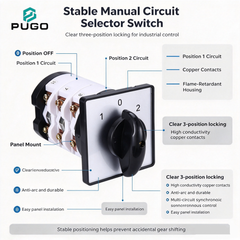 PUGO Universal transfer switch E9-75A-3P (0-1-2 third gear)