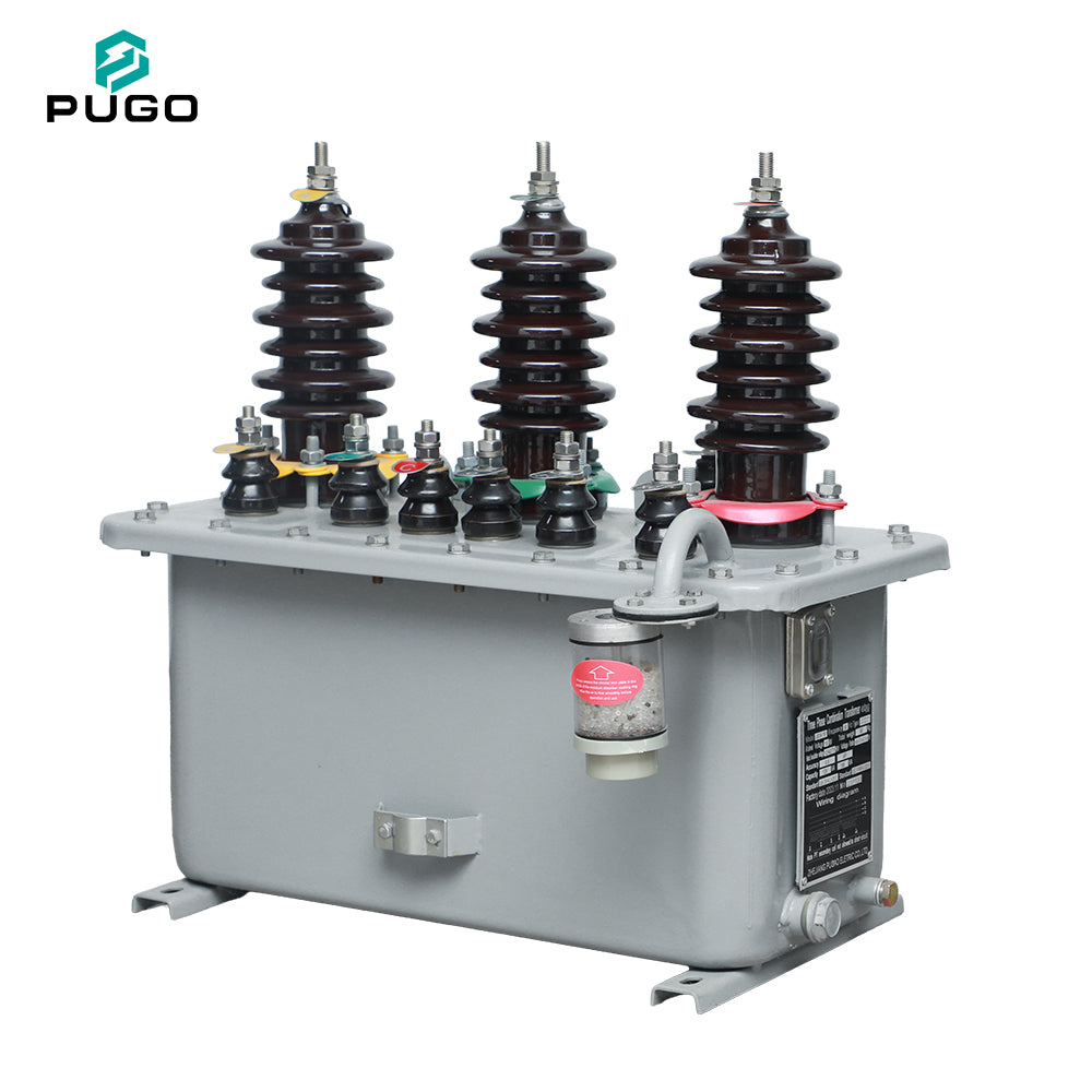 PUGO JLS-10 10kV Outdoor High Voltage Power Metering Box with Oil-Immersed Transformer Three-Phase 50Hz 100V Distribution System