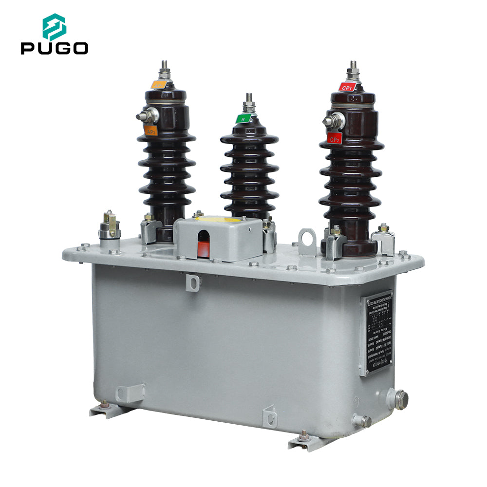 PUGO JLS-10 10kV 50Hz Outdoor Oil-Immersed Combined CT VT Three-Phase 110V Power Metering Box for Distribution System