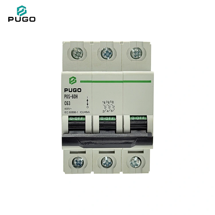 PUGO PGS-60H 3P AC Miniature Circuit Breaker (AC MCB, without leakage)