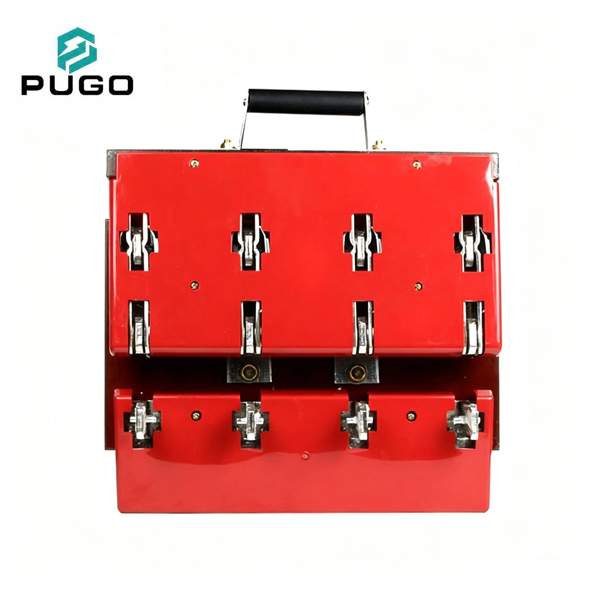 PUGO HS11F-1000-48 1000A 4P Double Throw Changeover Copper Knife Switch 1000V Red Cover