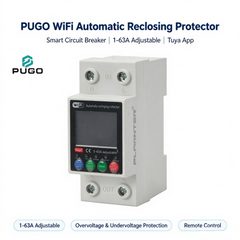 PUGO WiFi intelligent automatic reclosing protector (intelligent metering circuit breaker, 1P+N, adjustable from 1 to 63A)