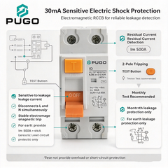 PUGO ID Series 2P Electromagnetic Leakage Protector (RCCB)