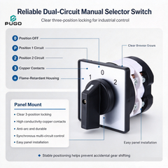 PUGO Universal transfer switch E9-32A-2P (0-1-2 third gear)