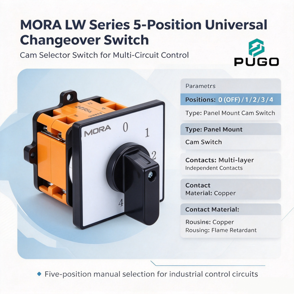 MORA LW-K series universal transfer switch 32A-2P (0-1-2-3-4 five gears)