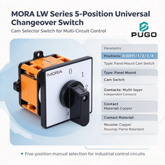 MORA LW-K series universal transfer switch 32A-2P (0-1-2-3-4 five gears)