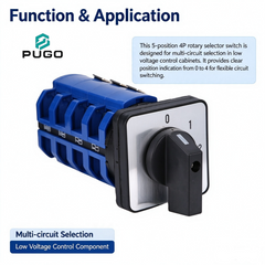 PUGO Universal transfer switch-LW26-4P-63A 0-1-2-3-4 five gear position