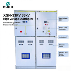 PUGO XGN-33kV Ring Main Unit (RMU), rated voltage 40.5kV, is modular gas-insulated switchgear designed for 33kV overseas power distribution network