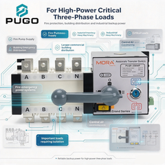 MORA PLQ5-250-4P PC level isolated dual power automatic transfer switch (ATSE)