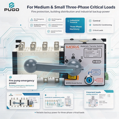 MORA PLQ5-100-4P PC level isolated dual power automatic transfer switch (ATSE)