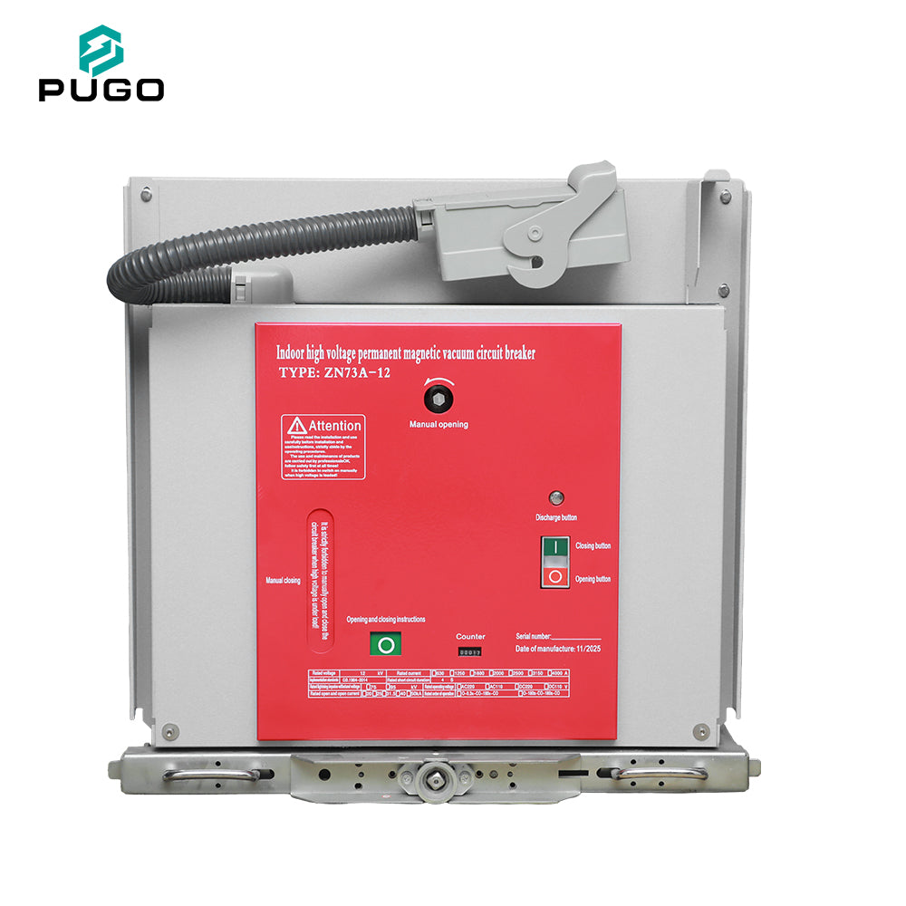 PUGAO ZN73A-12 Three Phase Indoor- High-Voltage Permanent Magnetic Vacuum Circuit Breaker 12kV 630A 25kA Breaking Capacity 50Hz