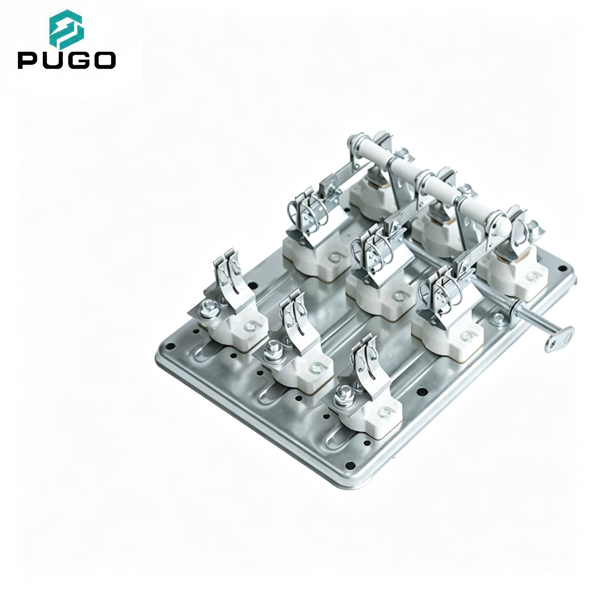 PUGO PNC-250-3 3P 250A 380V Copper Fuse Disconnector Double Throw Knife Switch Open Type Isolator Distribution Panel