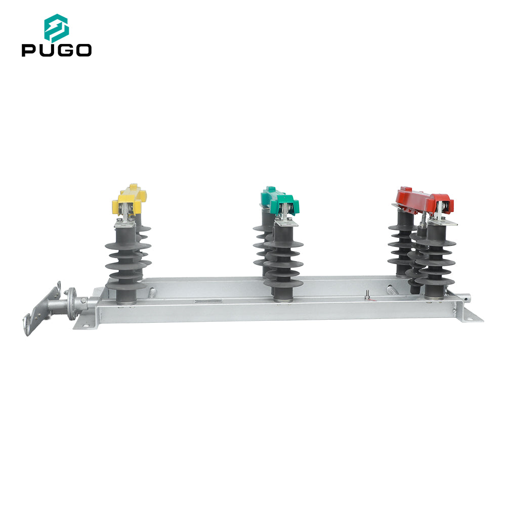 PUGO HGW1-12kV 50Hz Industrial 3-Pole Copper Disconnector Isolating Switch Silicone Composite Insulator China
