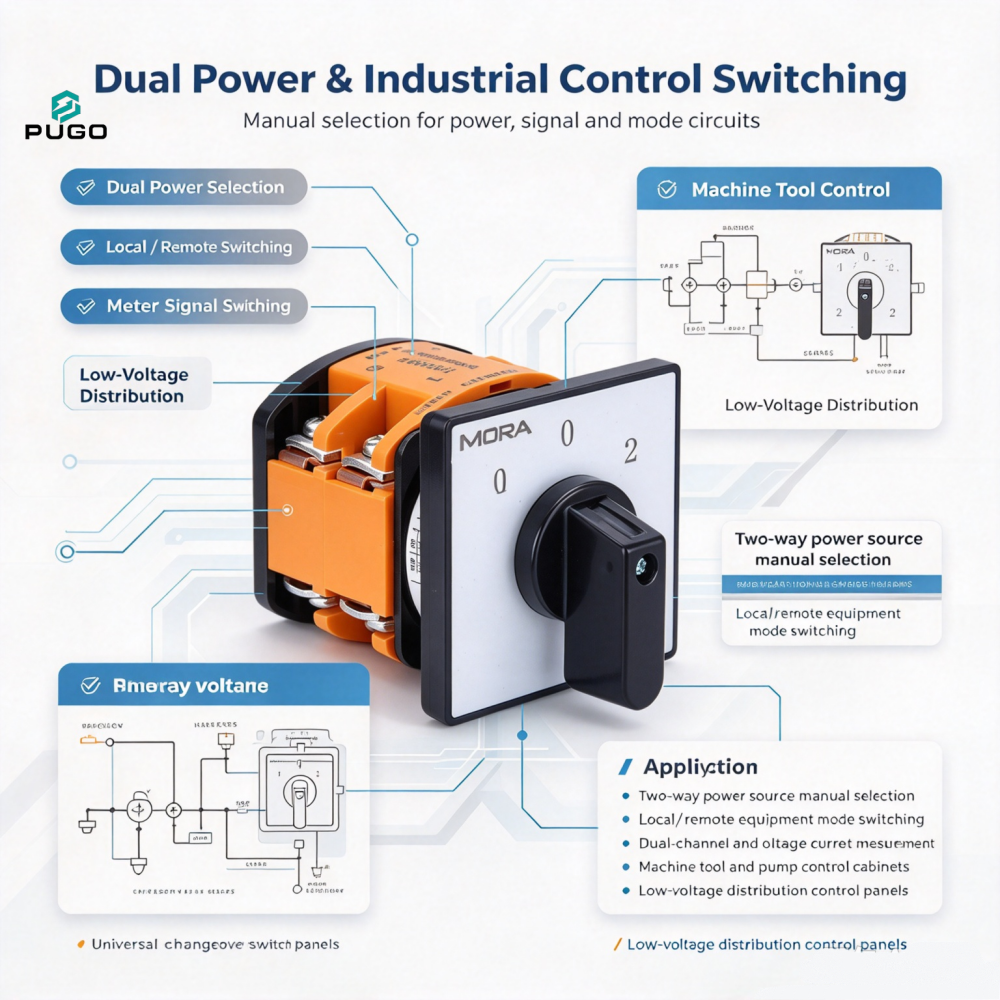 MORA LW series universal transfer switch 50A-2P (0-1-2 third gear)
