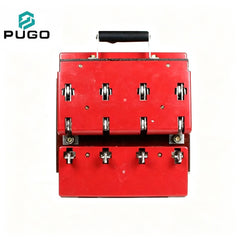 PUGO HS11F-600-48 600A 4P Double Throw Changeover Copper Knife Switch 690V with Red Cover