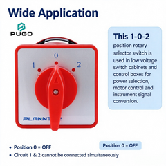 PUGO Universal transfer switch-LW5-40A-2P-1-0-2 in red and black
