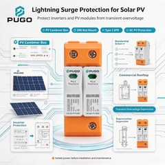 PUGO AES20-PV1000 2P Photovoltaic DC Surge Protector (SPD)
