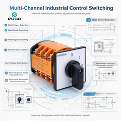 MORA LW series universal transfer switch 50A-4P (0-1-2-3-4 five gears)