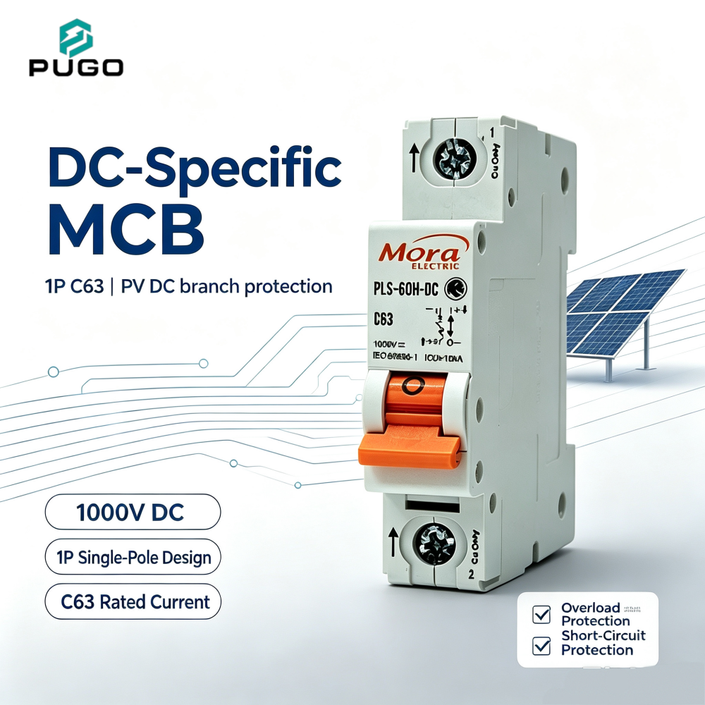 MORA PLS-60H-DC 1P DC Miniature Circuit Breaker (DC MCB, without leakage)