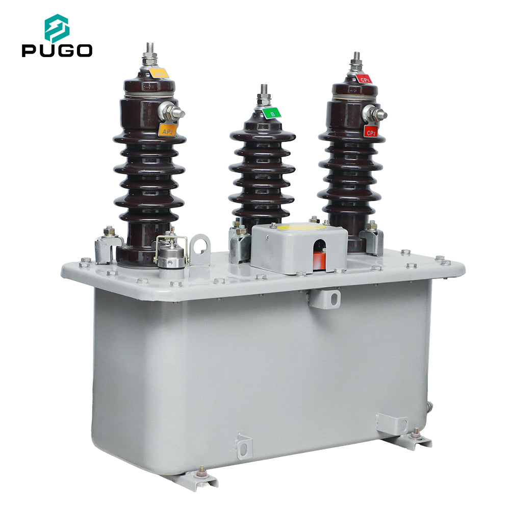 PUGO JLS-10 10kV 50Hz Outdoor Oil-Immersed Combined CT VT Three-Phase 110V Power Metering Box for Distribution System
