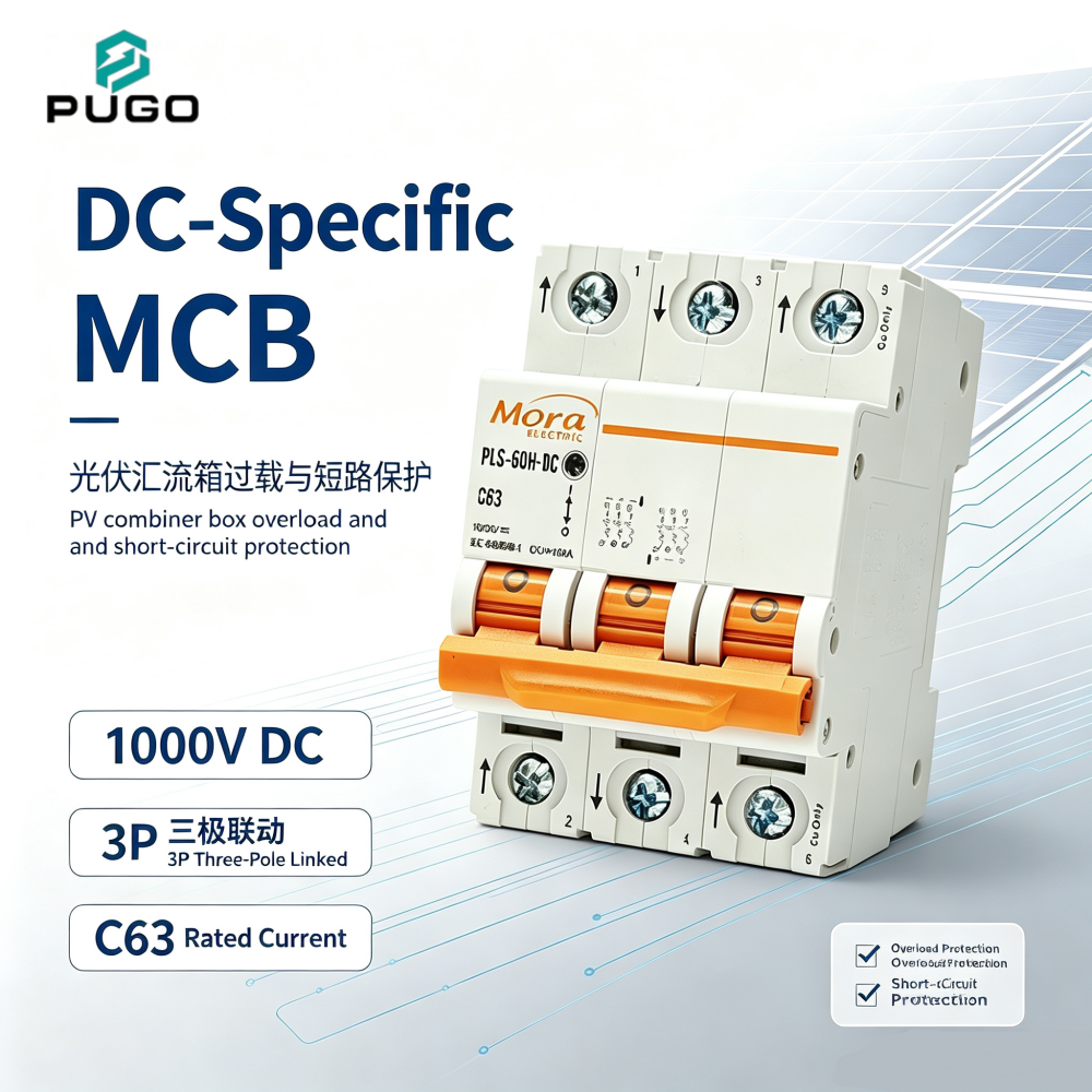 MORA PLS-60H-DC 3P DC Miniature Circuit Breaker (DC MCB, without leakage)