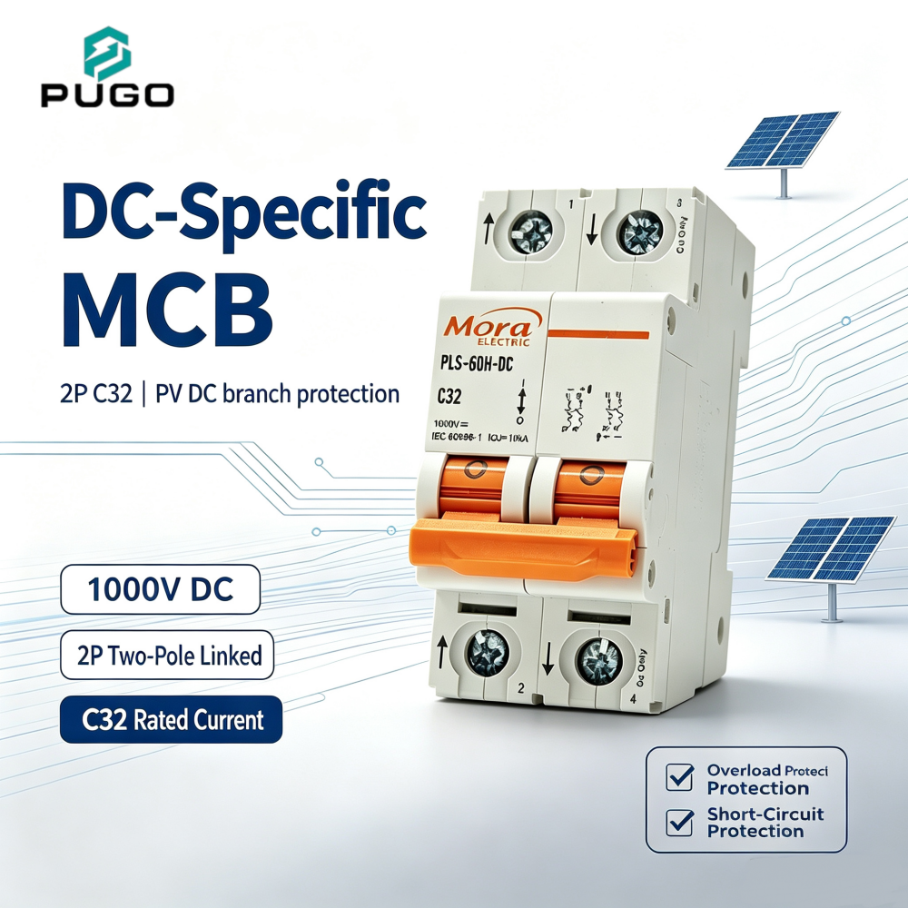 MORA PLS-60H-DC 2P DC Miniature Circuit Breaker (DC MCB, without leakage)