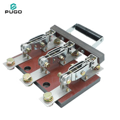 PUGO 600V AC 50Hz 3-Pole Copper Knife Switch Disconnector for Industrial Use