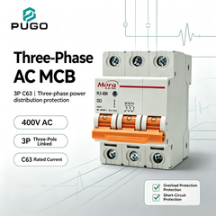 MORA PLS-60H 3P AC Miniature Circuit Breaker (AC MCB, without leakage)