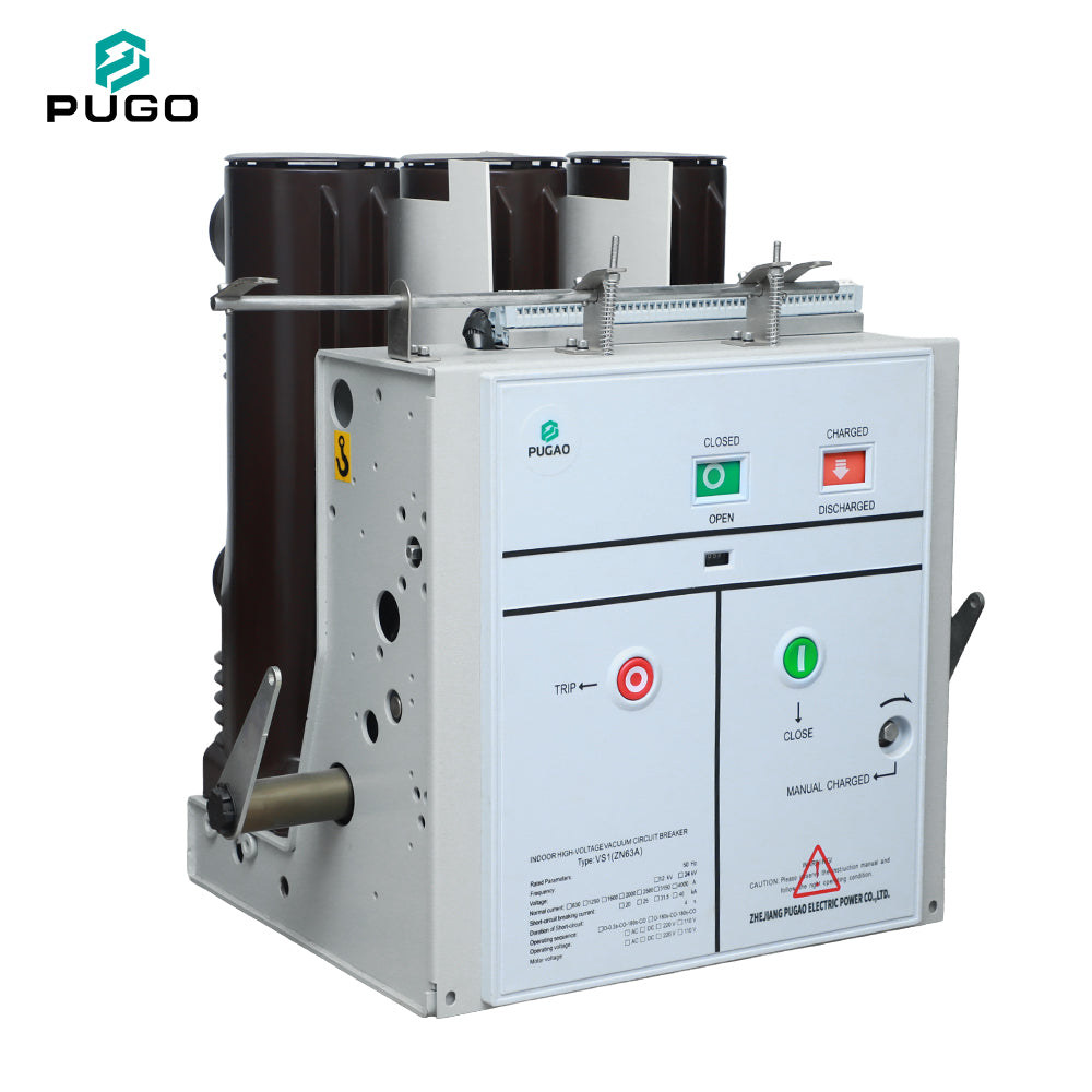 PUGAO VS1-12 ZN63A Indoor High Voltage Three Phase 50Hz Vacuum Circuit Breaker 12kV 1250A 31.5kA Fixed Embedded Pole