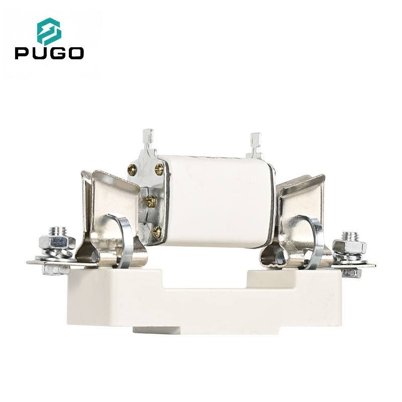 PUGO NT1 250A 660V IEC269 gG HRC Ceramic Blade Fuse Link Copper Fuse Holder Base Bolt-on 1-Pole 50kA Low Voltage Distribution