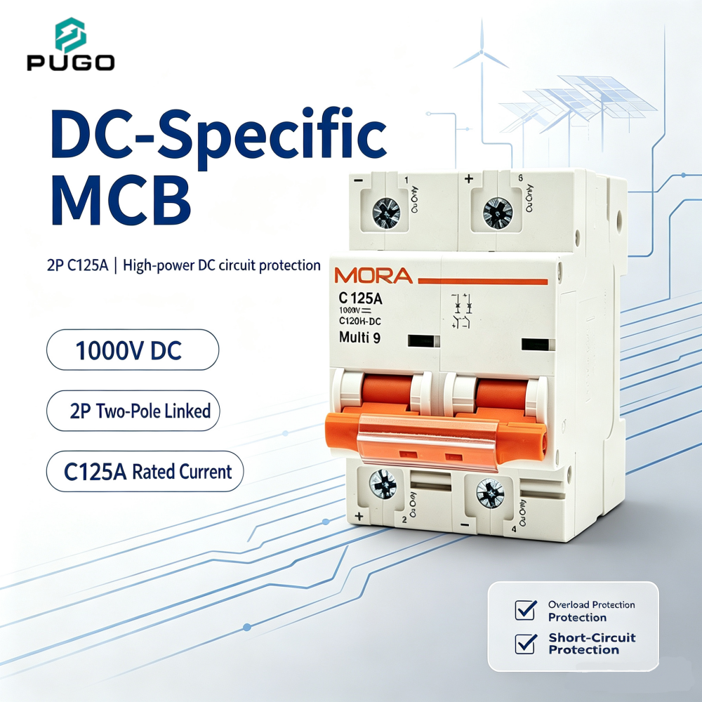 MORA C120H-DC 2P DC Miniature Circuit Breaker (DC MCB, without leakage)