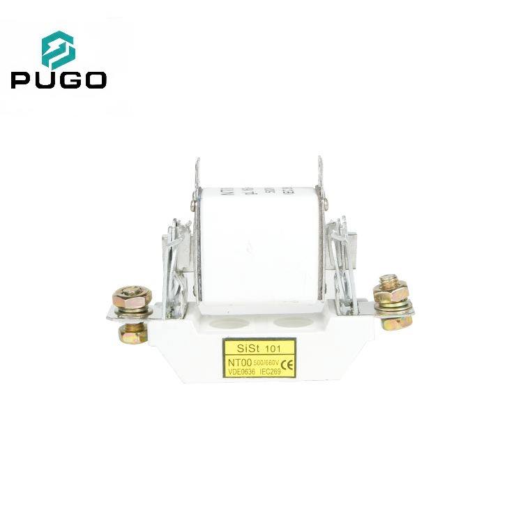 PUGO NT00 HRC Blade Fuse 160A 500V 120kA 50-60Hz GL gG with SiSt 101 Ceramic Copper Fuse Base Holder