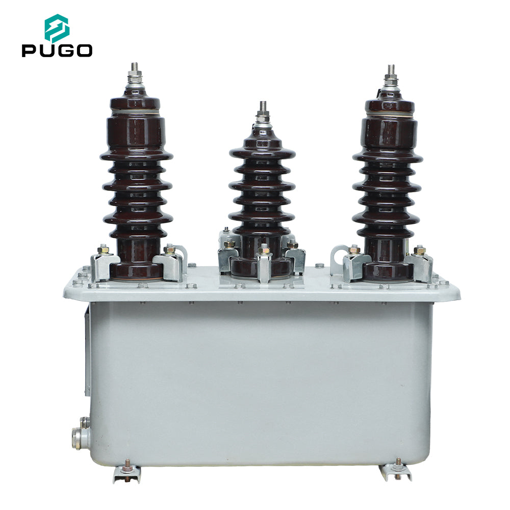 PUGO JLS-10 10kV 50Hz Outdoor Oil-Immersed Combined CT VT Three-Phase 110V Power Metering Box for Distribution System