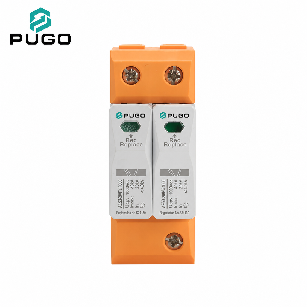 PUGO AES20-PV1000 2P Photovoltaic DC Surge Protector (SPD)