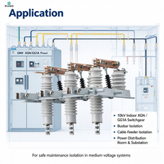 PUGO GN24-12 Indoor High Voltage Disconnector with Earthing Switch rated voltage 12kV rated current 630A~2000A optional