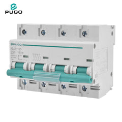 PUGO Miniature Circuit Breaker MCB PG47-125 2P 3P 4P 125A 230V 400V AC C125 10kA PA66 Industrial DIN Rail BCD Curve C Protection