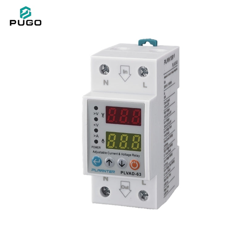 PLANNTER PLVAD-63 single-phase digital adjustable voltage and current protection relay (self resetting overvoltage and overcurrent protector)