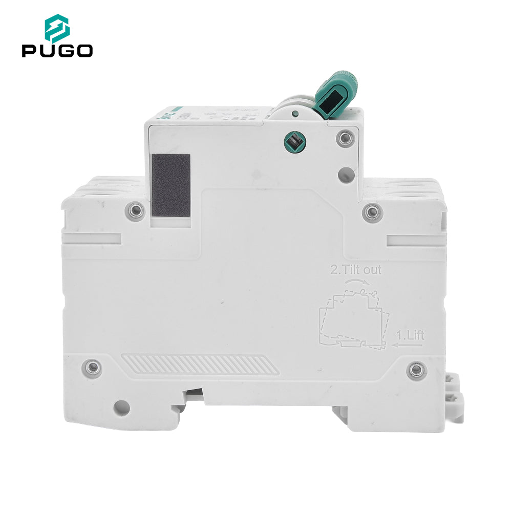 PUGO PG47S-80  Miniature Circuit Breaker MCB 1P 2P 3P 4P 63A 230V 400V AC Curve C 50Hz C63 6kA PA66 DIN Rail