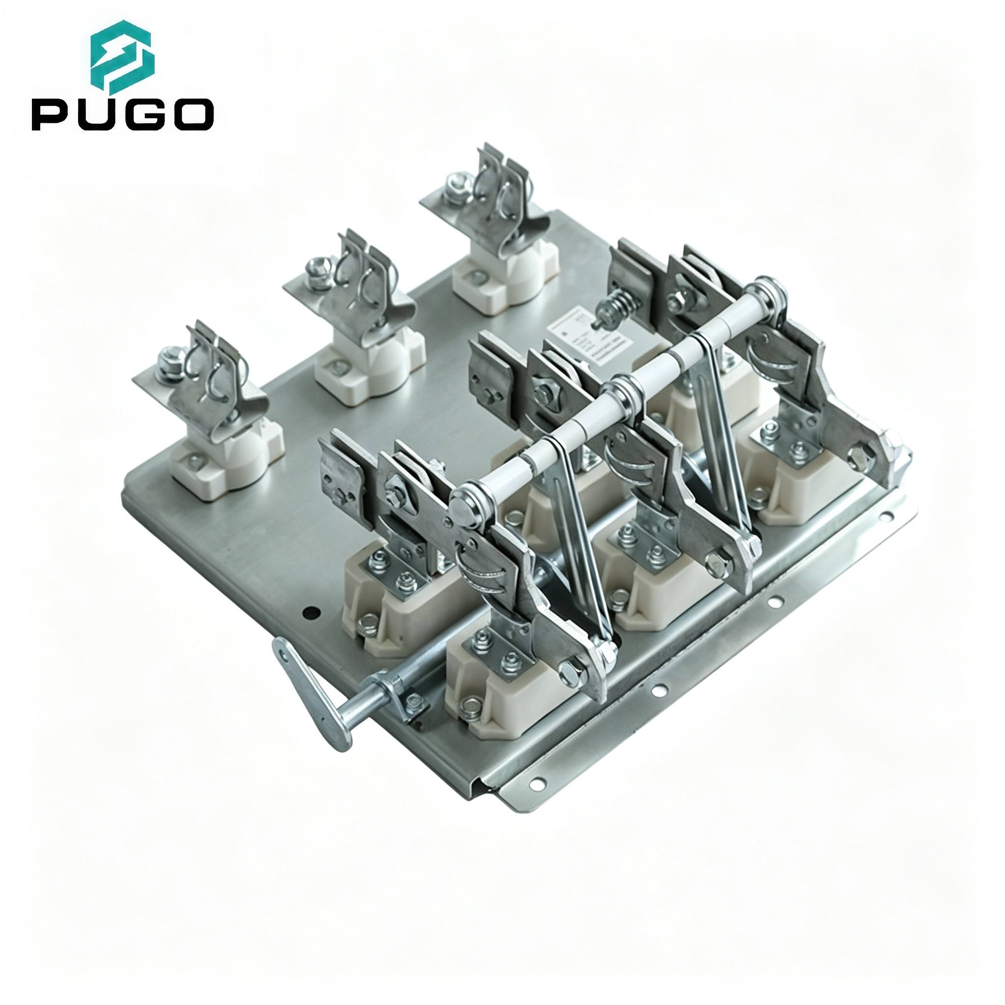 PUGO PNC-630-3 630A 380V 3 Pole Single Throw Open Type Fuse Switch Disconnector Copper Isolating Distribution Panel