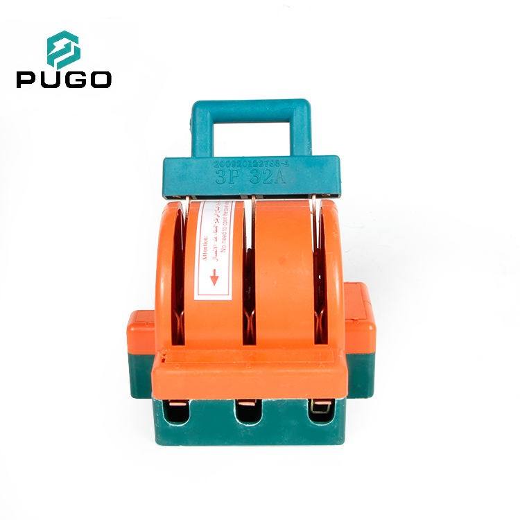 PUGO Low Voltage Disconnector HST11 3P 32A 690V Orange Copper Knife Switch China Zhejiang