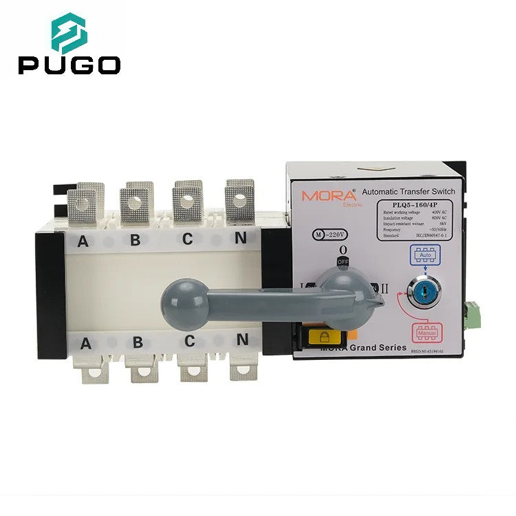 MORA PLQ5-160-4P PC level isolated dual power automatic transfer switch (ATSE)