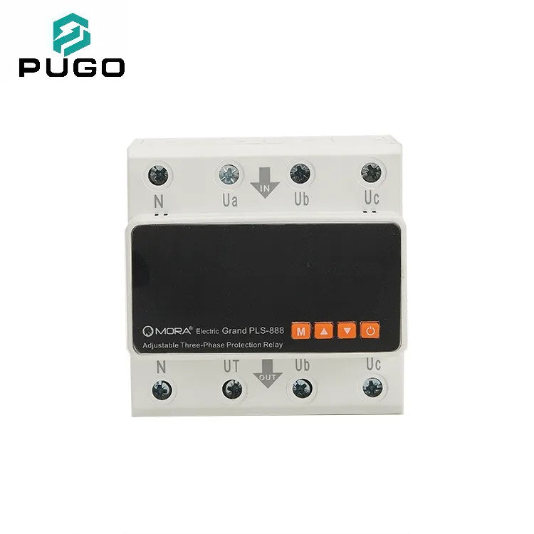 MORA Grand PLS-888 Three phase Adjustable Protection Relay (Rail type Three phase Digital Display Protector)